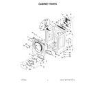 Whirlpool YWED99HEDW0 cabinet parts diagram