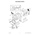 Whirlpool YWED99HEDC0 bulkhead parts diagram