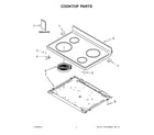 Whirlpool YWFE515S0EW0 cooktop parts diagram