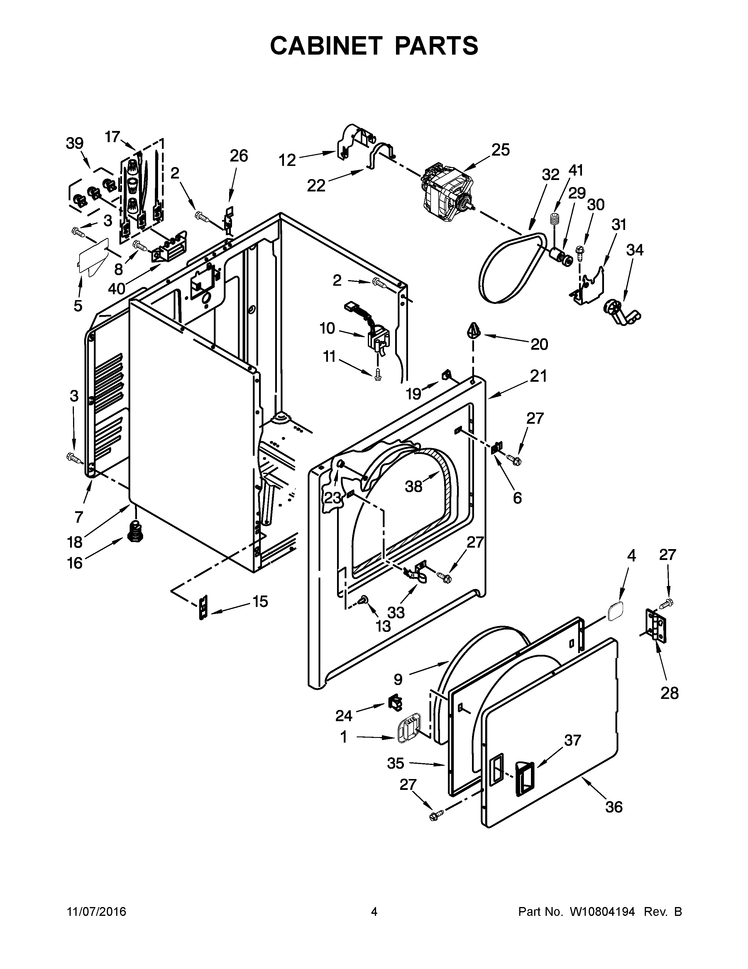 CABINET PARTS