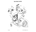 Whirlpool 3DWED4800YQ2 bulkhead parts diagram