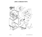 Whirlpool WRT348FMES00 liner & icemaker parts diagram