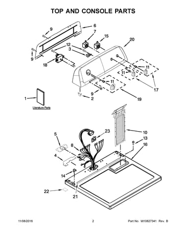 Top and console parts