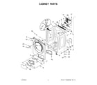 Whirlpool YWED7990FW0 cabinet parts diagram