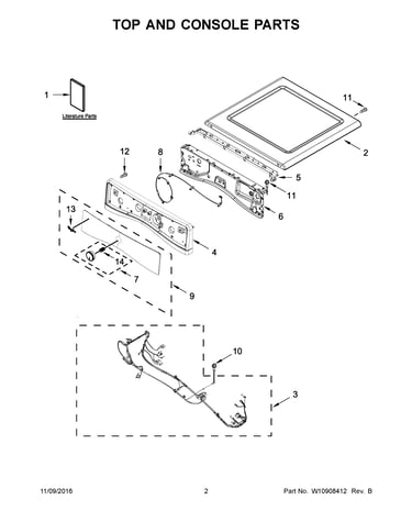 Top and console parts