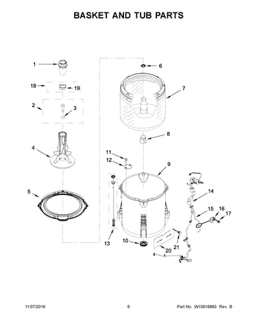 Basket and tub parts