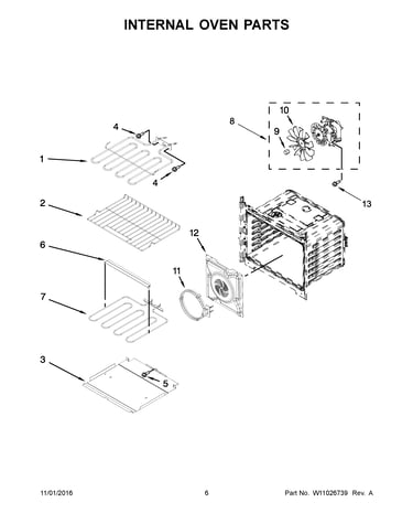 Internal oven parts