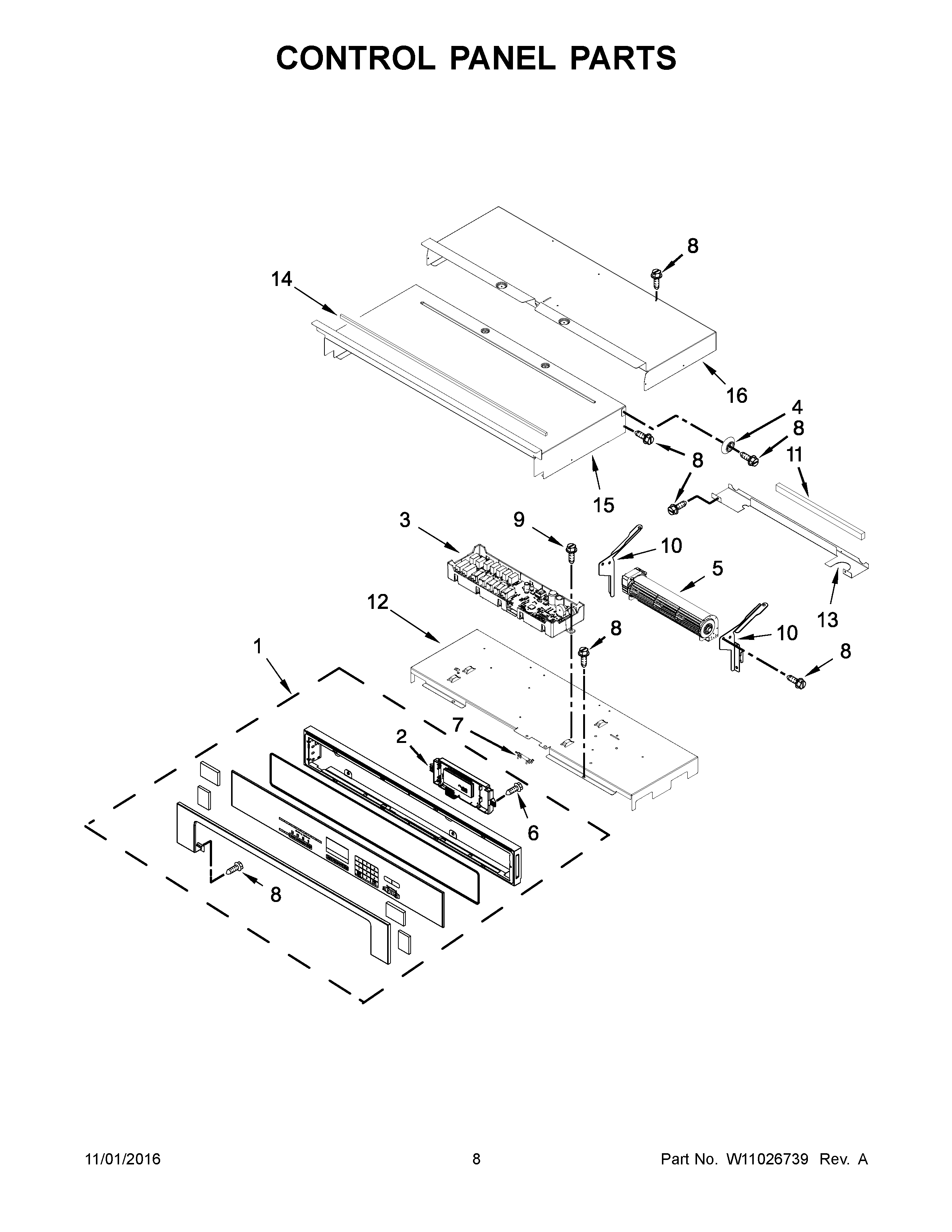 Control panel parts