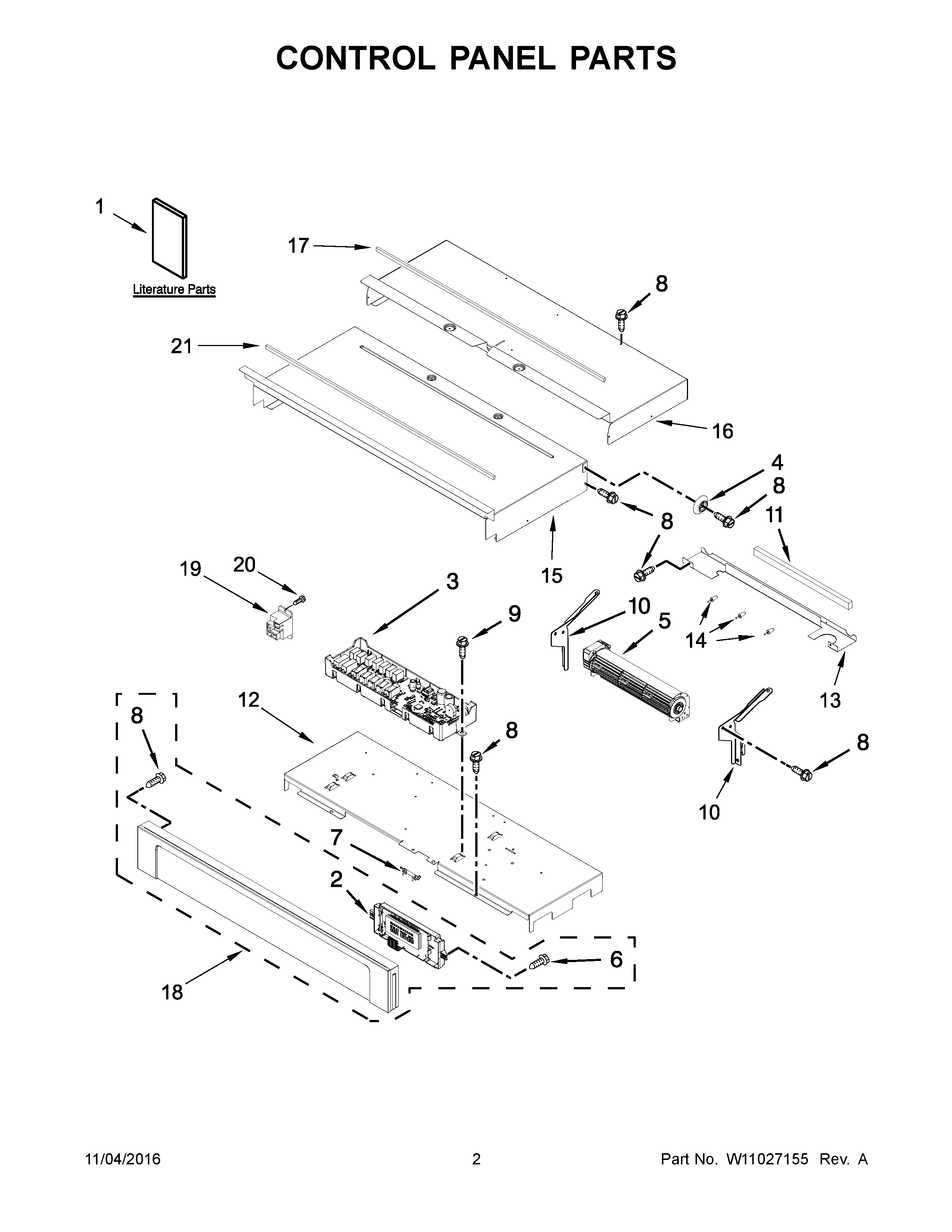 Control panel parts
