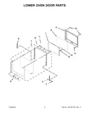 Lower oven door parts