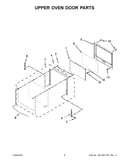 Upper oven door parts
