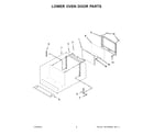 Ikea IBD350DS03 lower oven door parts diagram