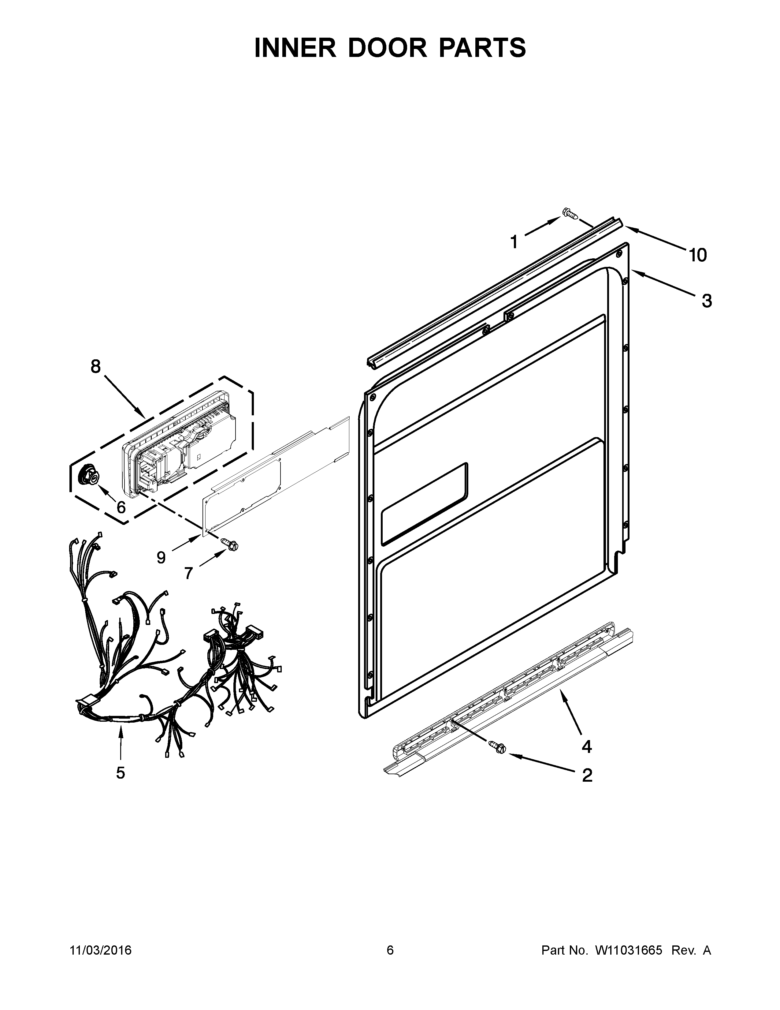 Inner door parts