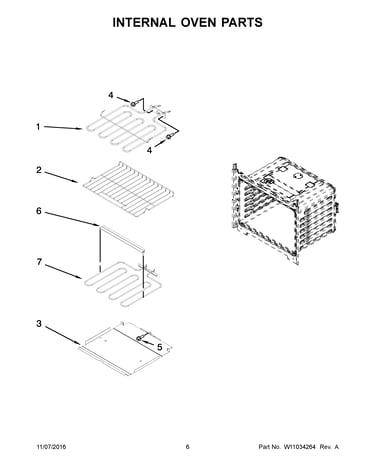 Internal oven parts