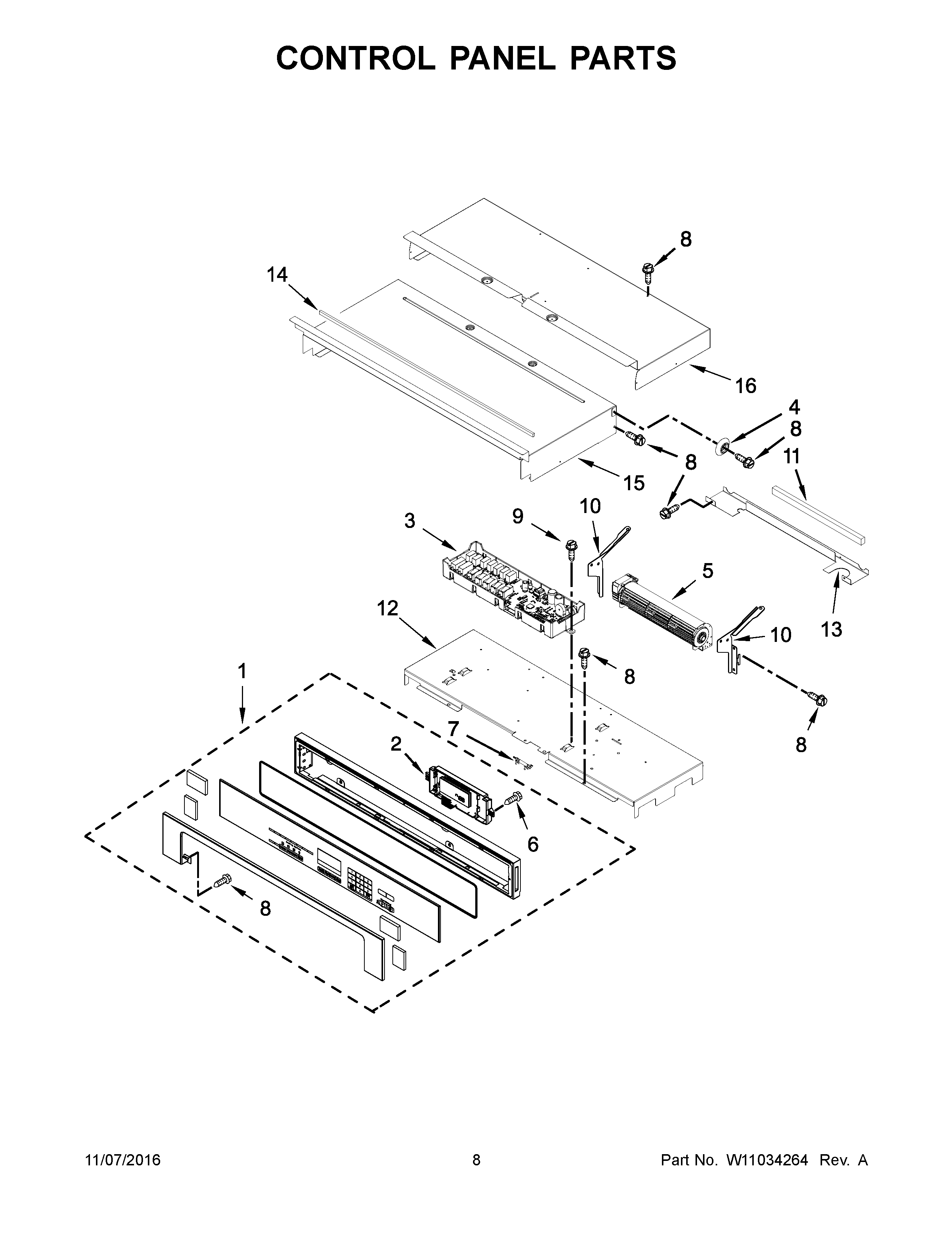 Control panel parts