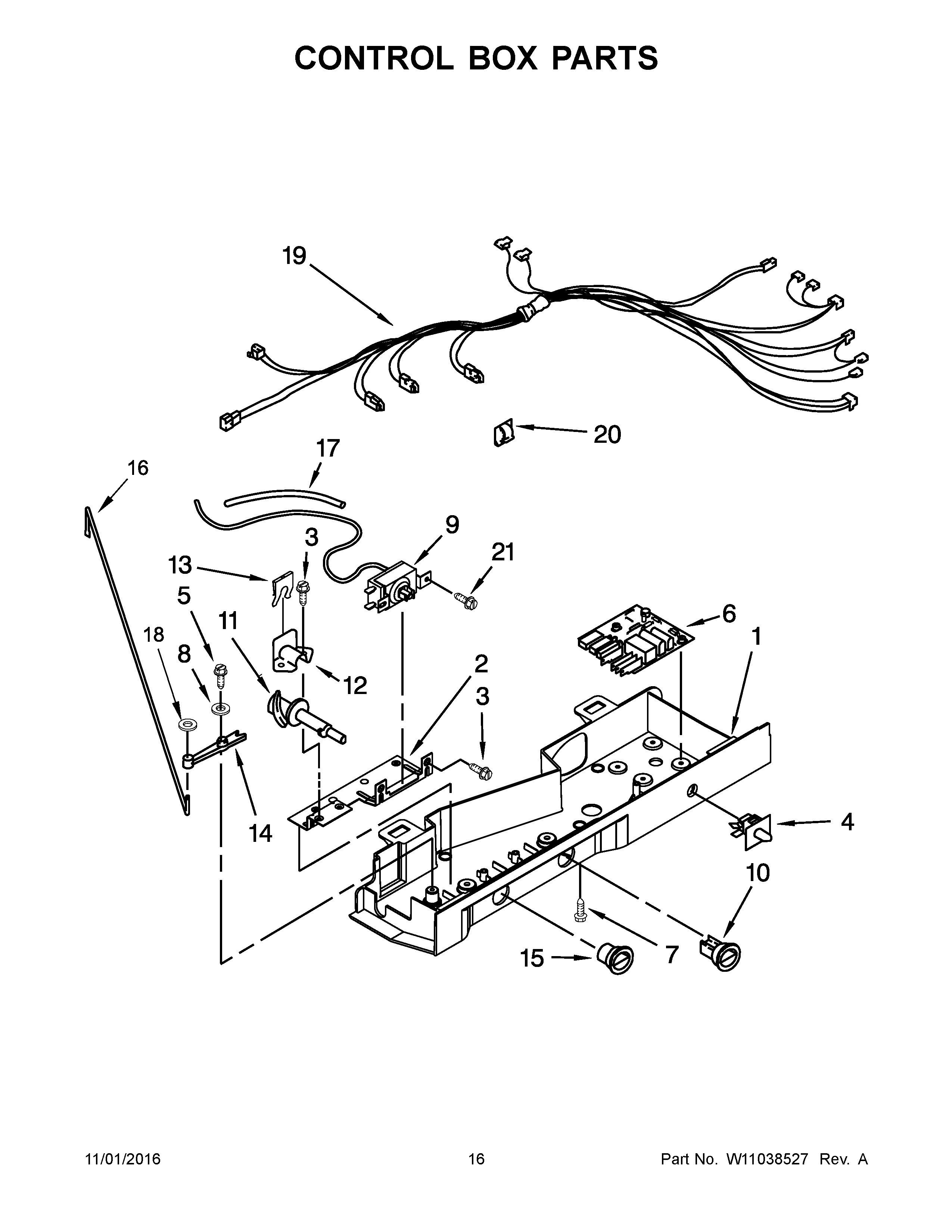 Control box parts