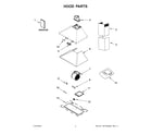 KitchenAid KVWB406DSS1 hood parts diagram