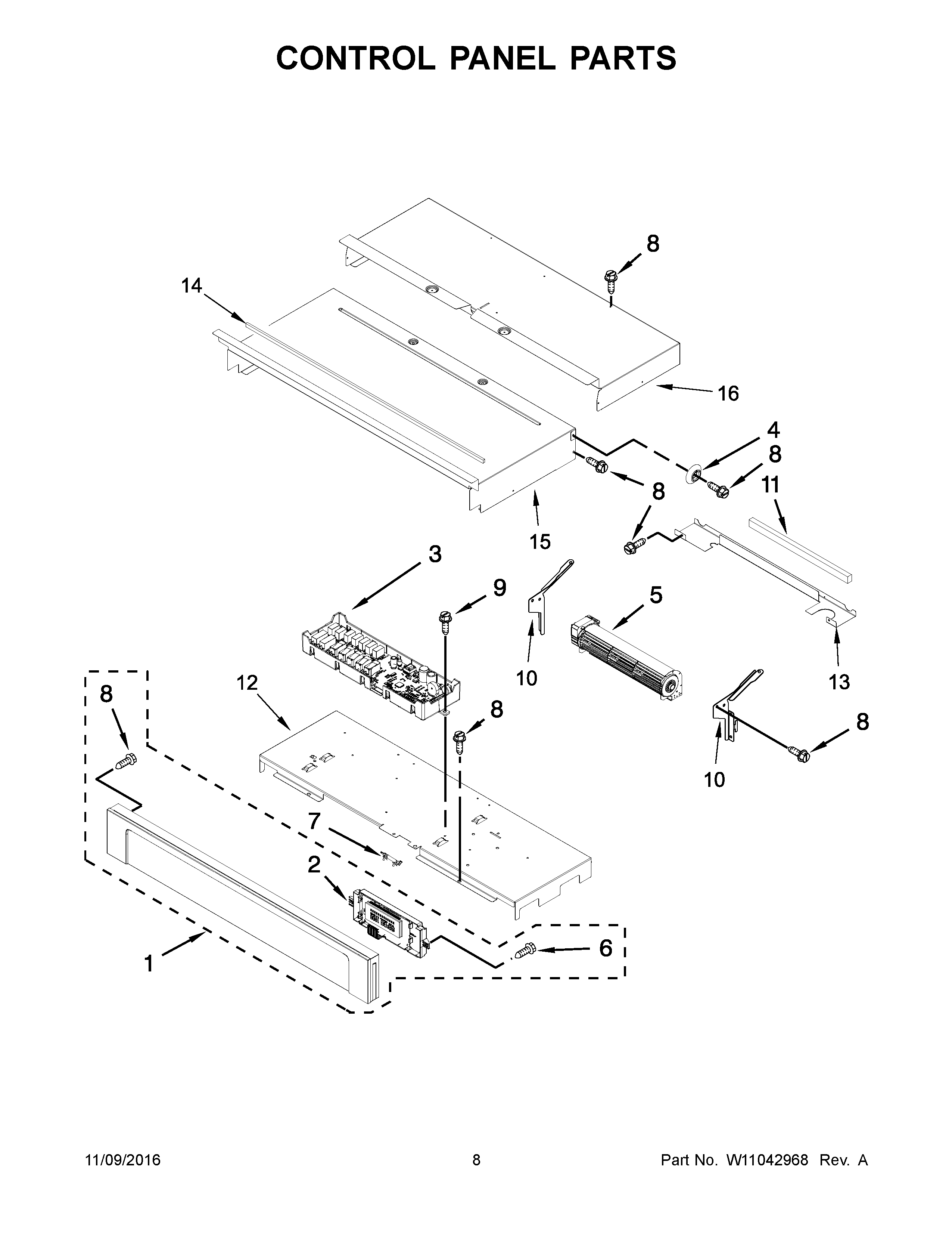 Control panel parts