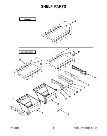 Shelf parts