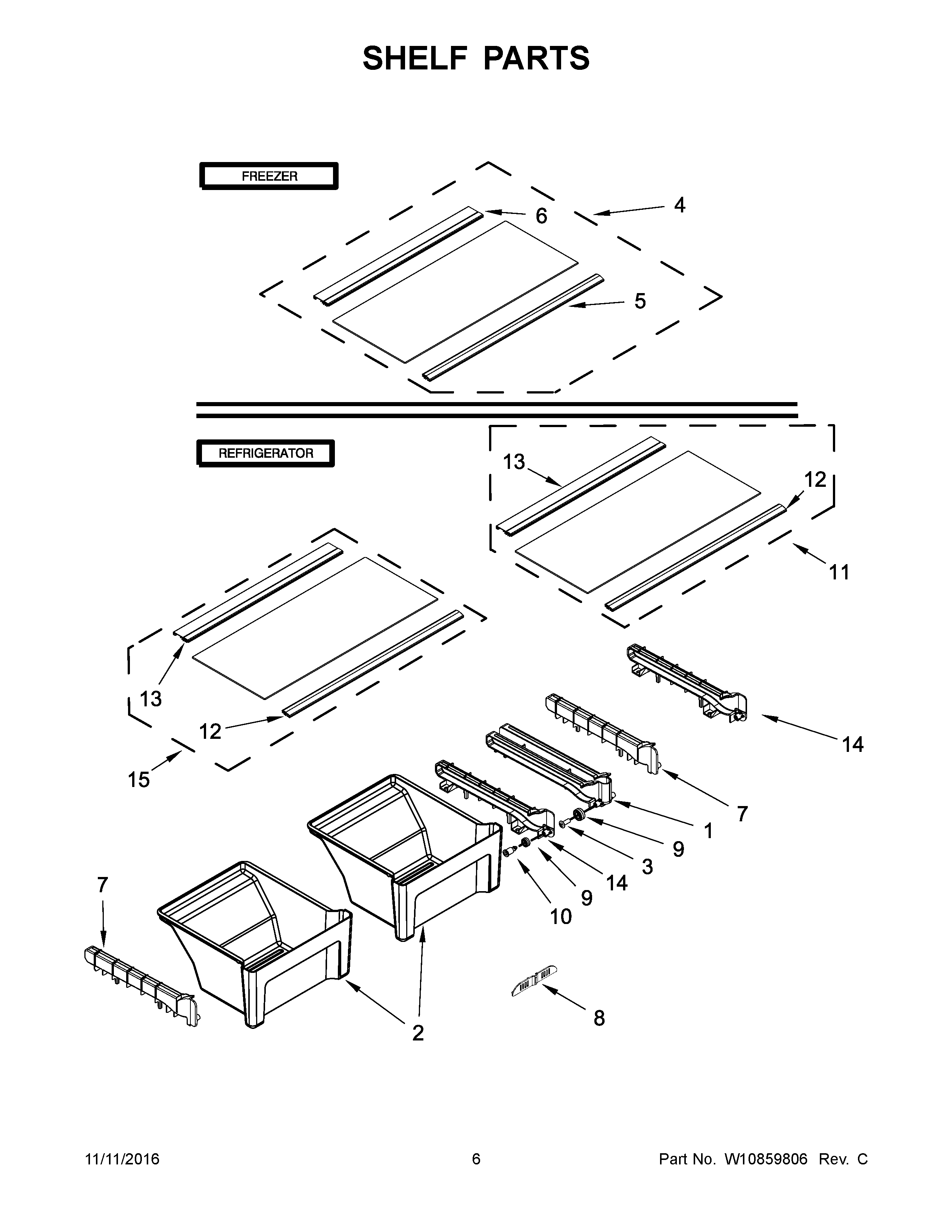 Shelf parts