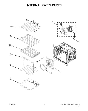 Internal oven parts