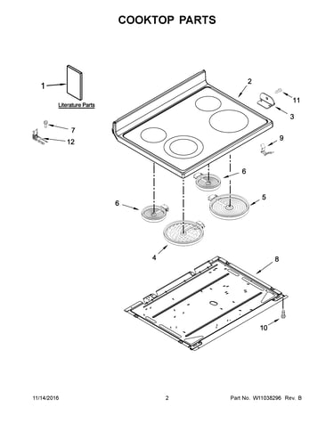 Cooktop parts