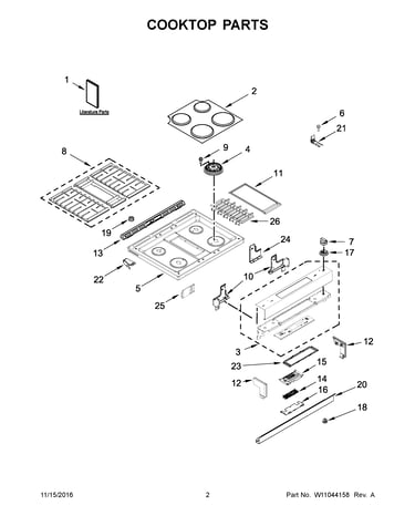 Cooktop parts
