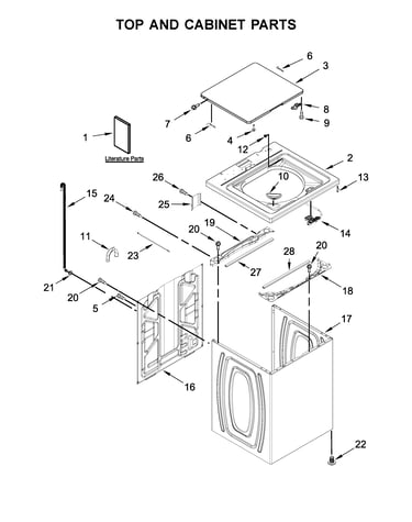 Top and cabinet parts