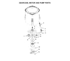 Whirlpool 3LWTW4815FW0 gearcase, motor and pump parts diagram
