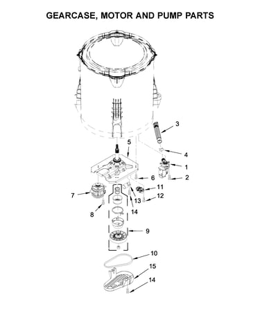 Gearcase, motor and pump parts