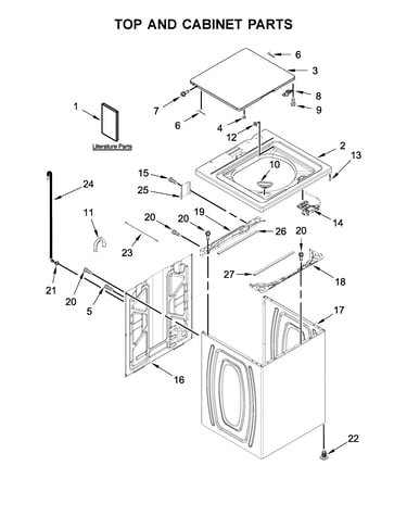Top and cabinet parts