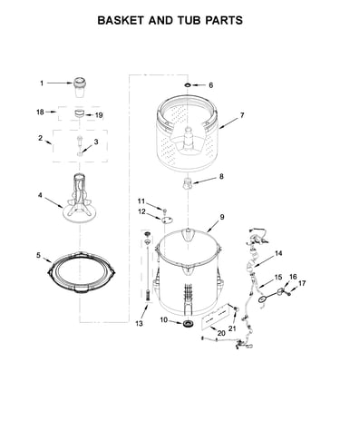 Basket and tub parts