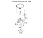 Whirlpool 4GWTW3000FW0 gearcase, motor and pump parts diagram