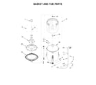 Admiral 4KATW5215FW0 basket and tub parts diagram