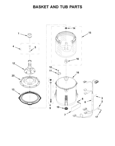 Basket and tub parts