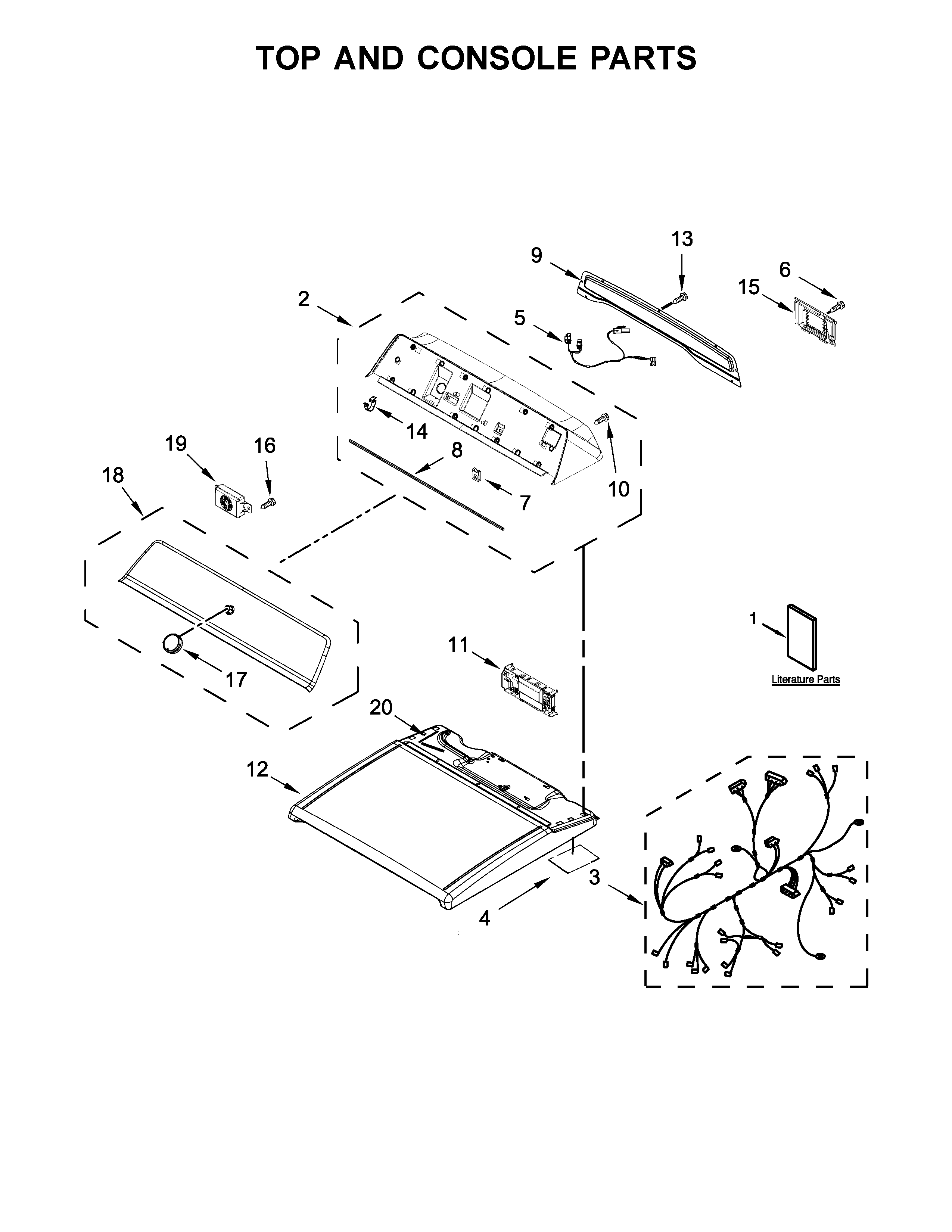 Top and console parts