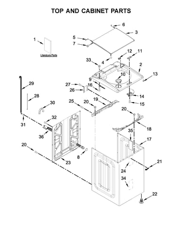 Top and cabinet parts