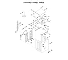 Whirlpool WTW8040DW2 top and cabinet parts diagram
