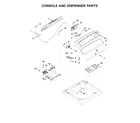 Whirlpool WTW8040DW2 console and dispenser parts diagram