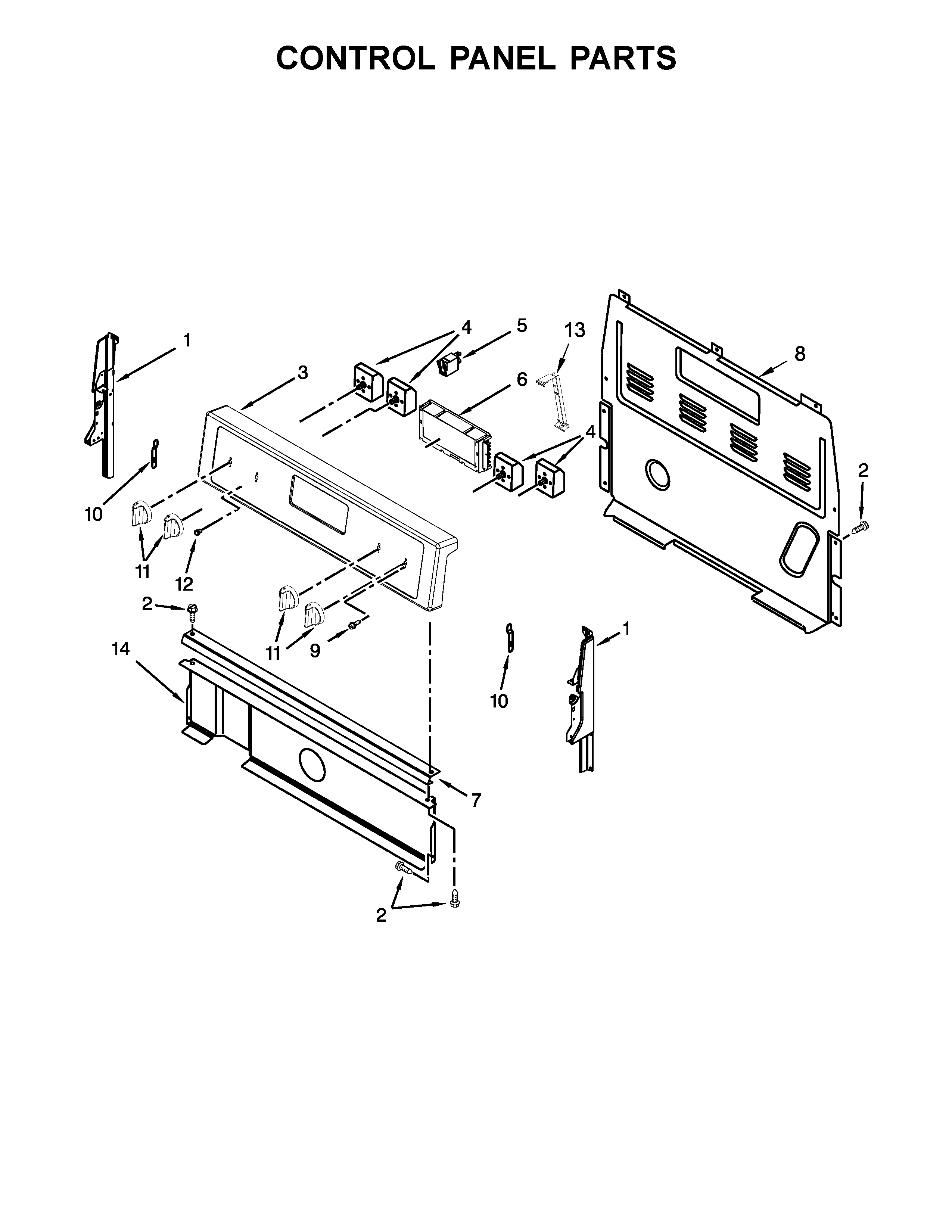 Control panel parts