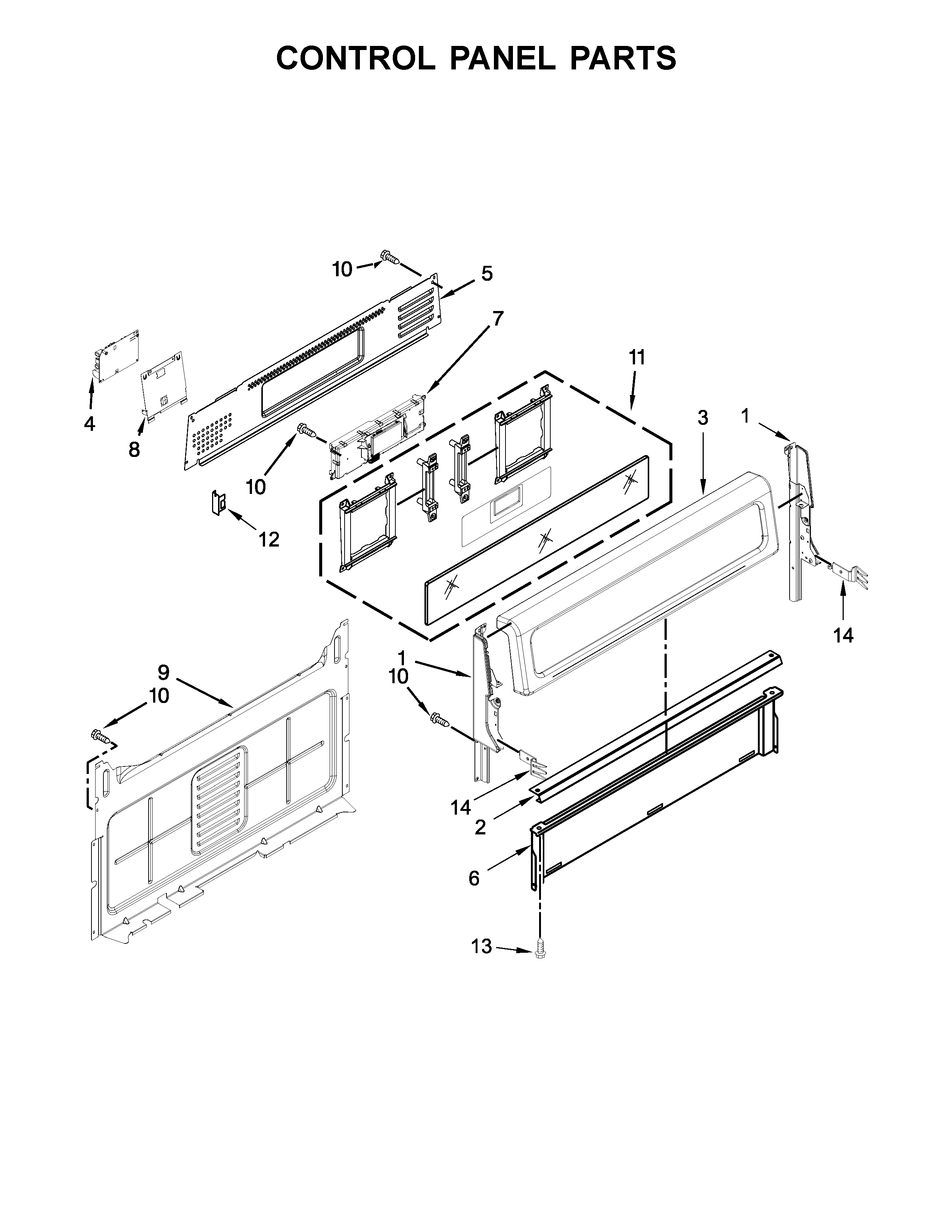 Control panel parts