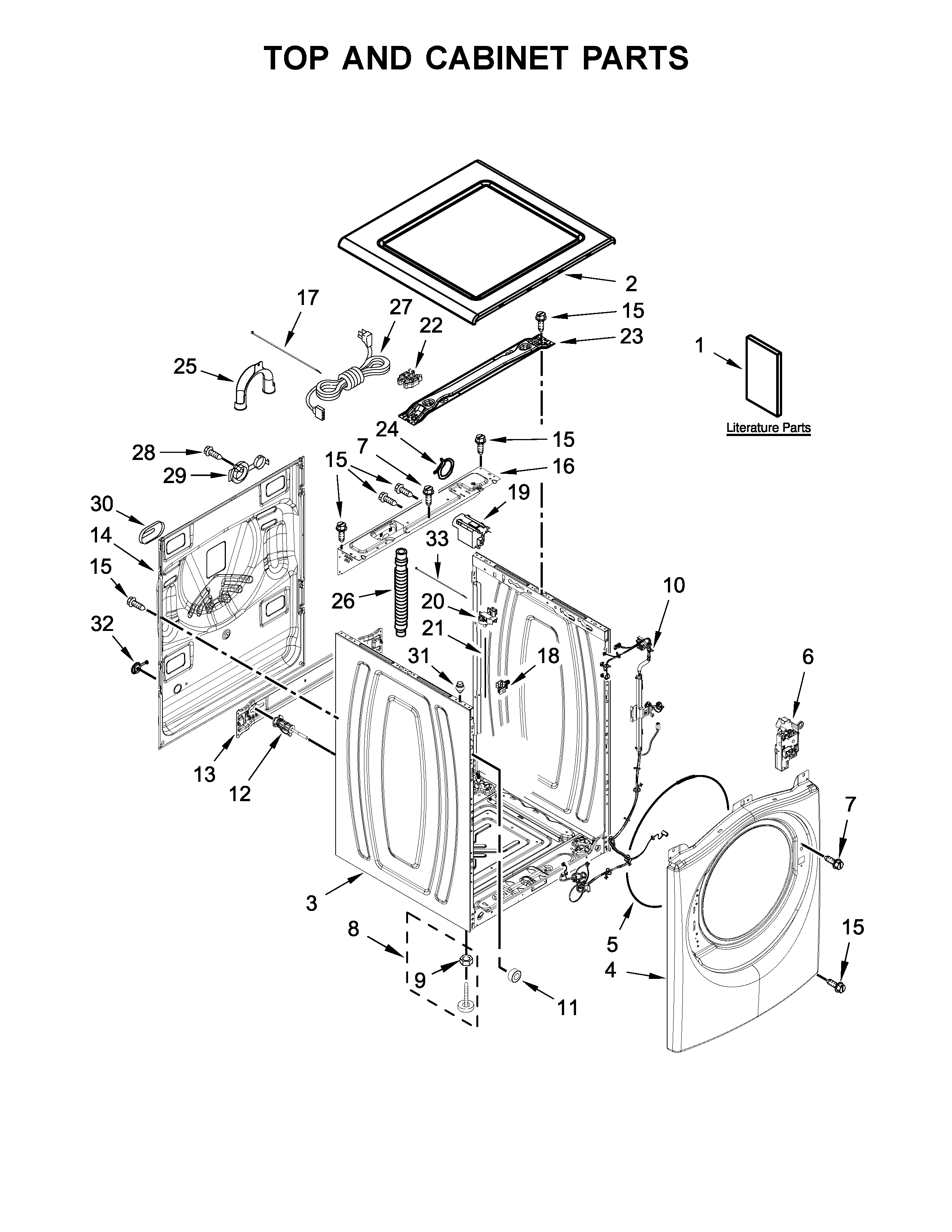 TOP AND CABINET PARTS