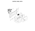 Whirlpool WFW85HEFW1 control panel parts diagram