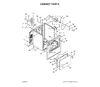 Amana 4KNED4605FW0 cabinet parts diagram