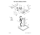 Maytag 3LMEDC415FW0 top and console parts diagram