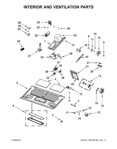 Interior and ventilation parts