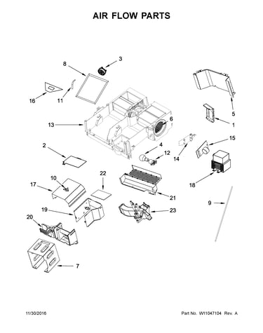 Air flow parts