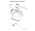 KitchenAid KMHC319EBS0 cabinet and installation parts diagram