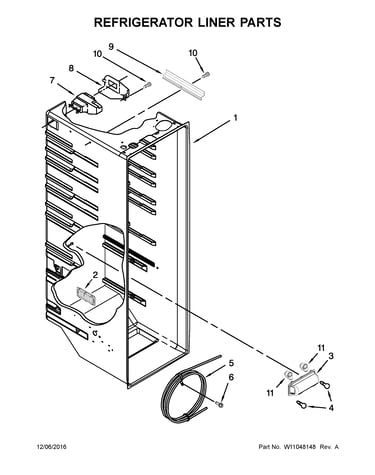 Refrigerator liner parts