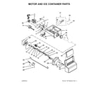 Amana ASI2275FRW00 motor and ice container parts diagram
